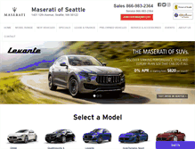 Tablet Screenshot of maseratiofseattle.com
